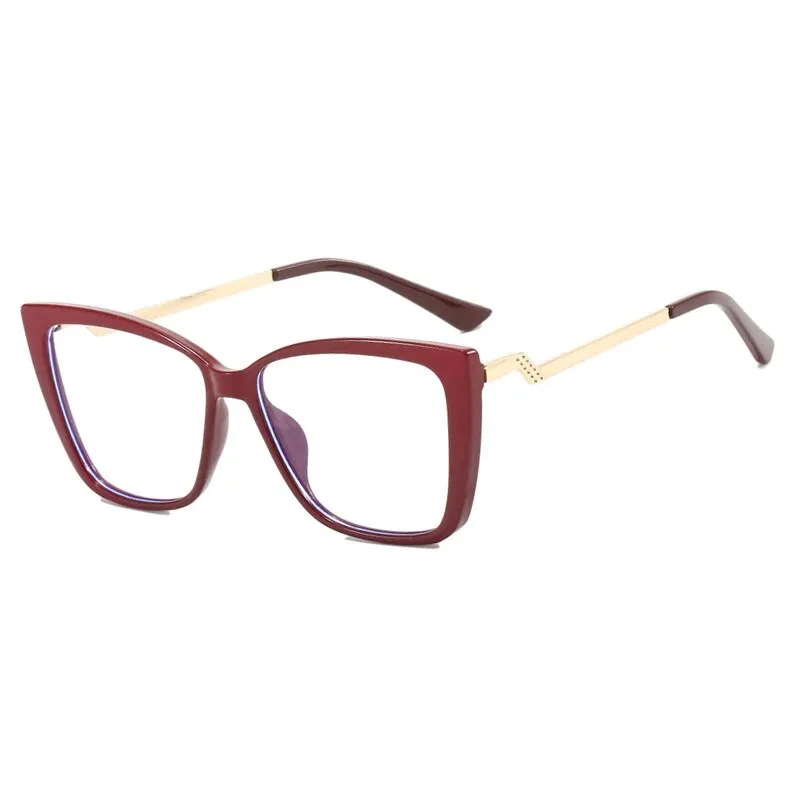 CCspace Women's Full Rim Square Cat Eye Tr 90 Titanium Eyeglasses 57064