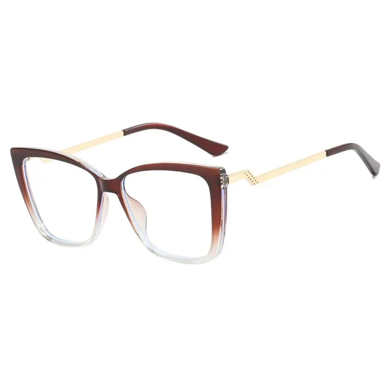 CCspace Women's Full Rim Square Cat Eye Tr 90 Titanium Eyeglasses 57064
