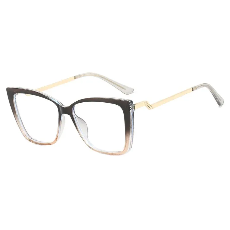 CCspace Women's Full Rim Square Cat Eye Tr 90 Titanium Eyeglasses 57064