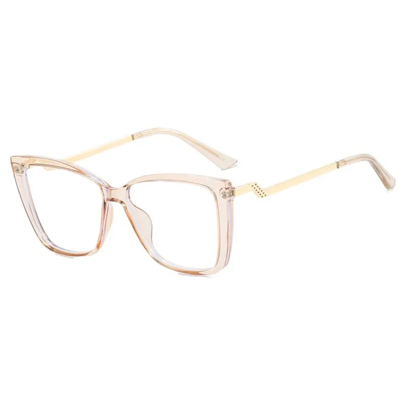 CCspace Women's Full Rim Square Cat Eye Tr 90 Titanium Eyeglasses 57064