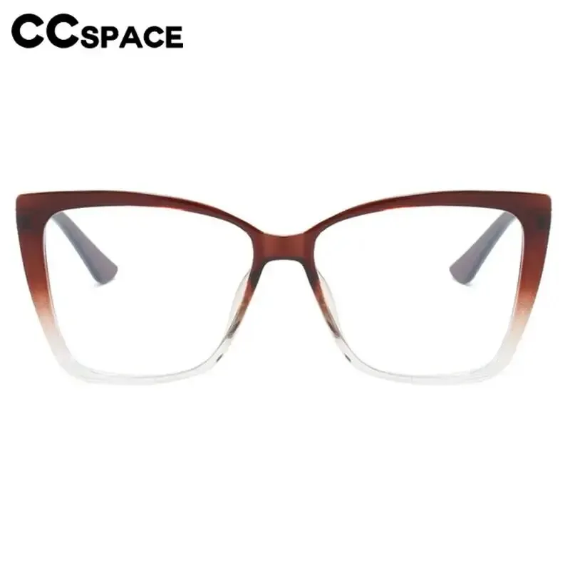 CCspace Women's Full Rim Square Cat Eye Tr 90 Titanium Eyeglasses 57064