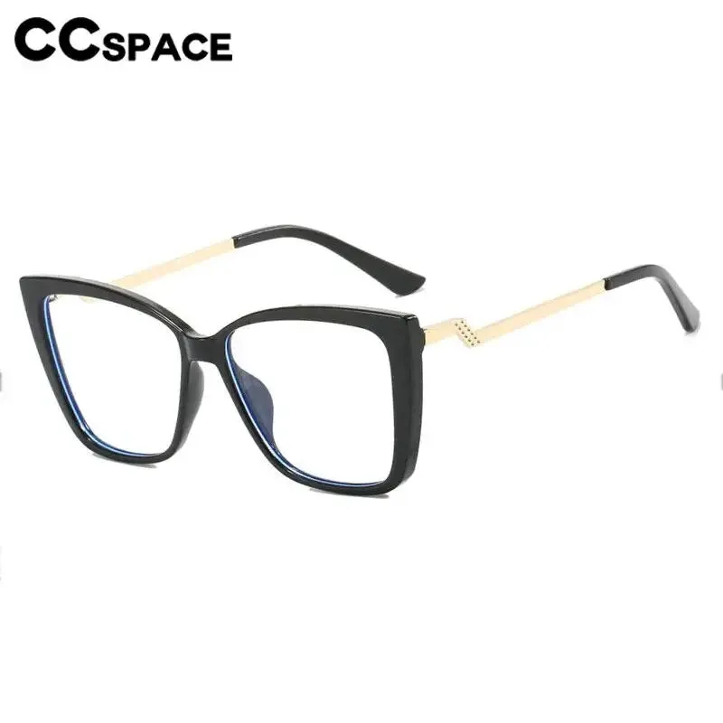 CCspace Women's Full Rim Square Cat Eye Tr 90 Titanium Eyeglasses 57064