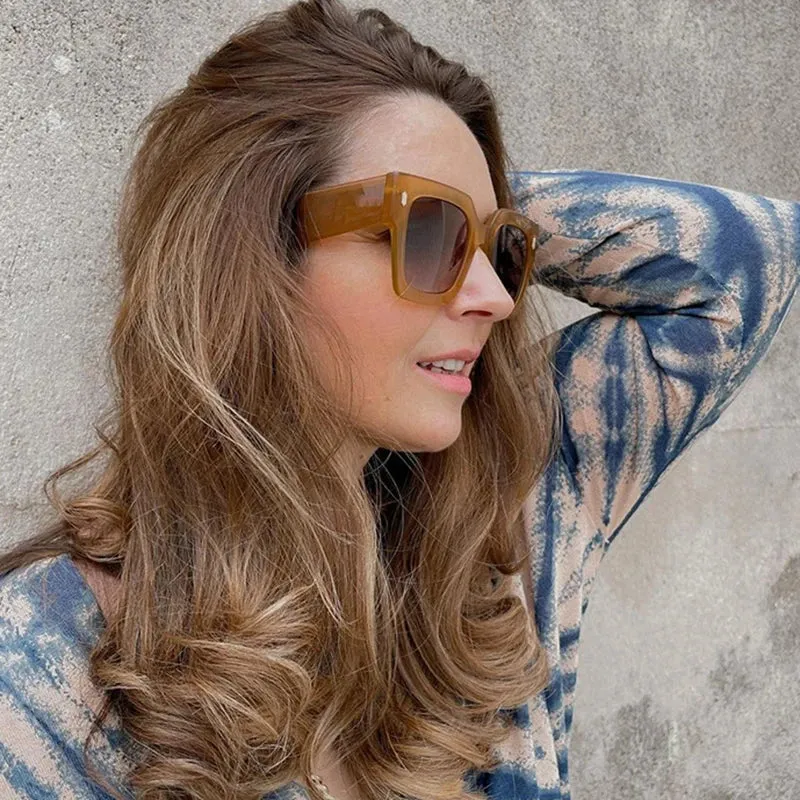 Classic Luxury Big Frame Square Sunglasses UV400 Fashion Shades