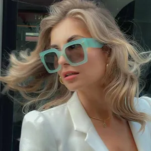 Classic Luxury Big Frame Square Sunglasses UV400 Fashion Shades