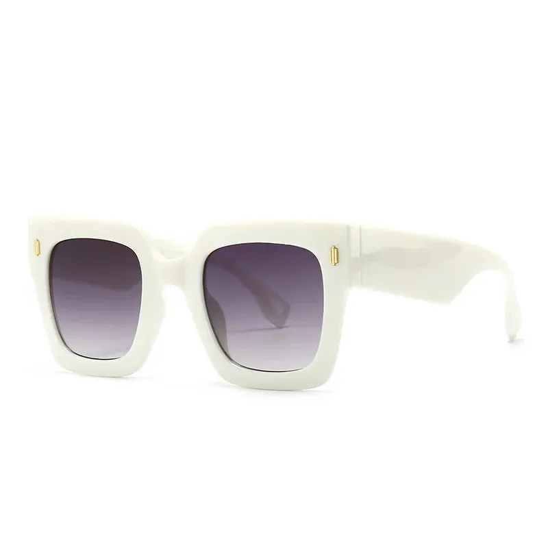 Classic Luxury Big Frame Square Sunglasses UV400 Fashion Shades