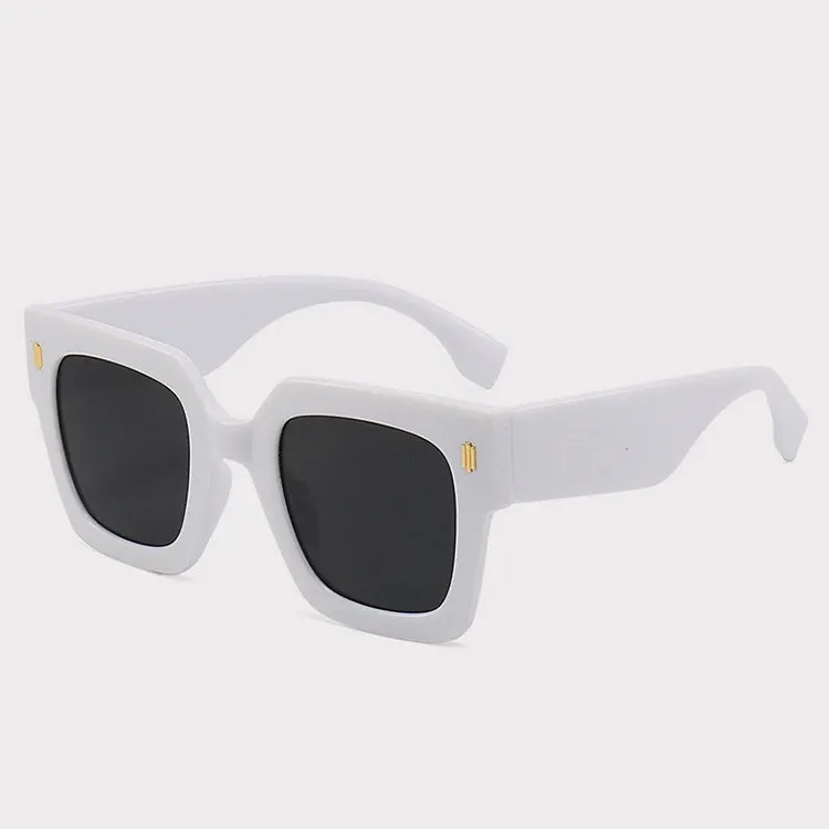Classic Luxury Big Frame Square Sunglasses UV400 Fashion Shades