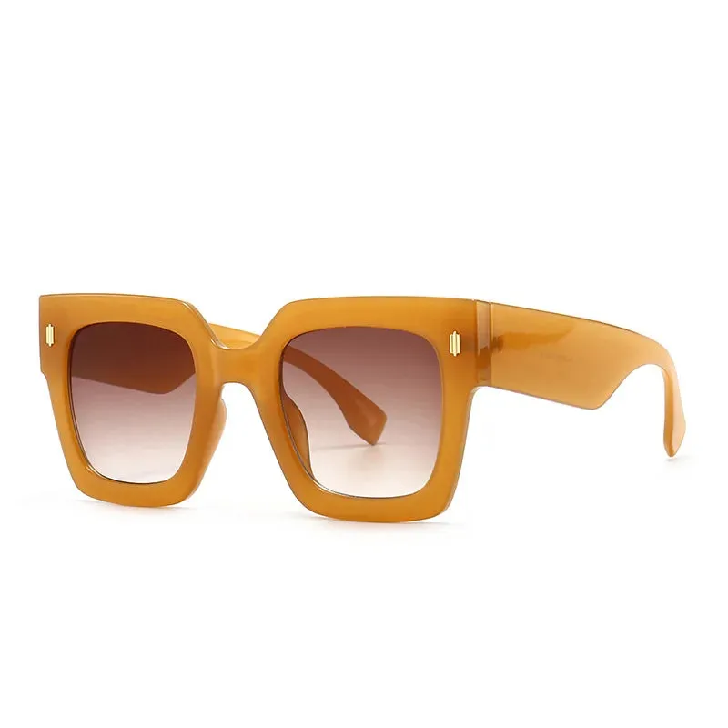 Classic Luxury Big Frame Square Sunglasses UV400 Fashion Shades
