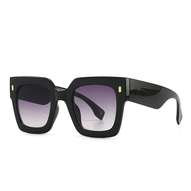 Classic Luxury Big Frame Square Sunglasses UV400 Fashion Shades