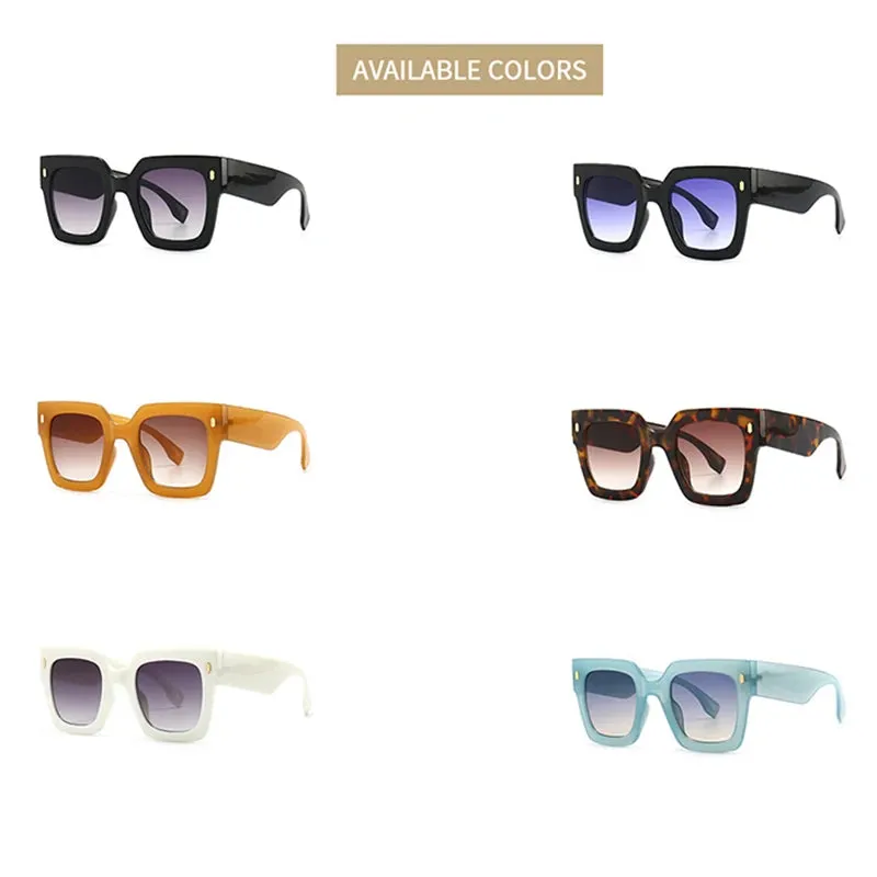 Classic Luxury Big Frame Square Sunglasses UV400 Fashion Shades