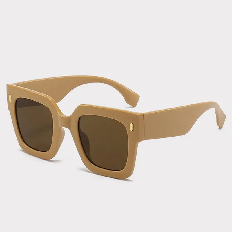 Classic Luxury Big Frame Square Sunglasses UV400 Fashion Shades