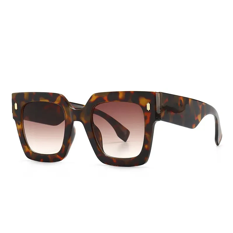 Classic Luxury Big Frame Square Sunglasses UV400 Fashion Shades