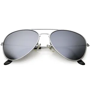 Classic Metal Silver Mirror Lens Aviator Sunglasses C781