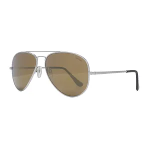 Concorde Spectrum Unisex Matte Chrome Frame Bronze Fl Mirror Ar Lens Aviator Polarized Full Rim Sunglasses - CR177