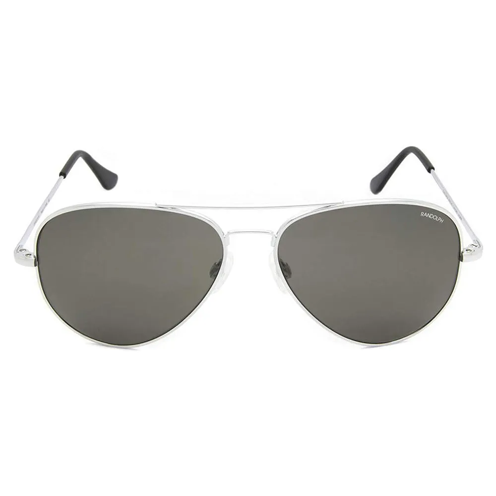 Concorde Unisex Silver Frame Bright Chrome Gray Lens Aviator Polarized Sunglasses - CR123