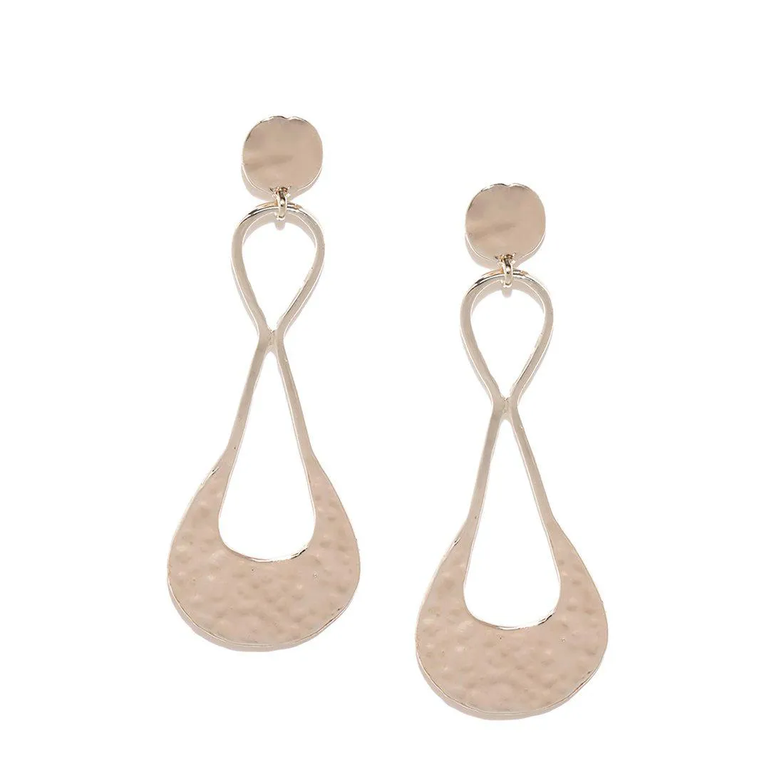 CONTEMPORARY ORGANIC HAMMERED DROP EARRINGS