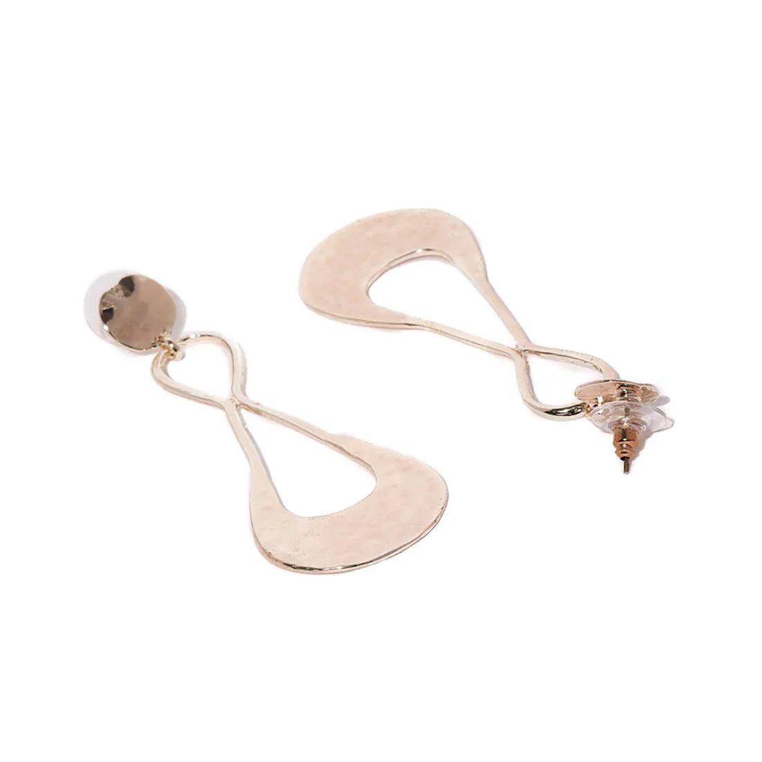 CONTEMPORARY ORGANIC HAMMERED DROP EARRINGS