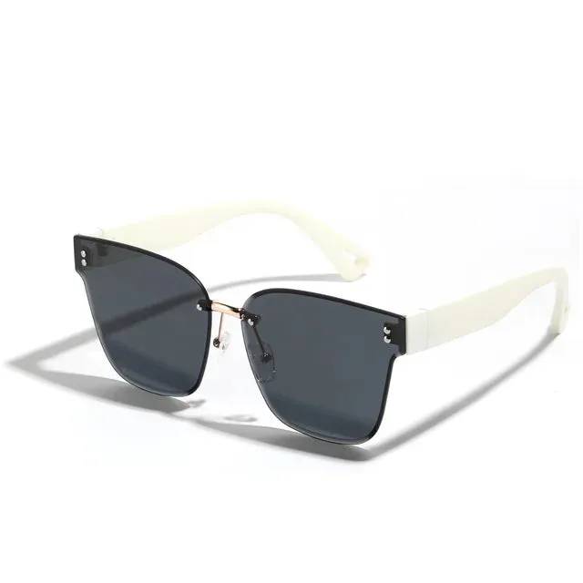 DDDLONG Retro Fashion Y2K Punk Rimless Sunglasses