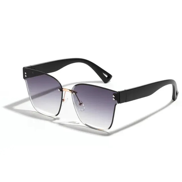 DDDLONG Retro Fashion Y2K Punk Rimless Sunglasses