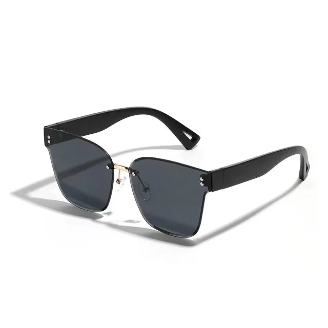 DDDLONG Retro Fashion Y2K Punk Rimless Sunglasses
