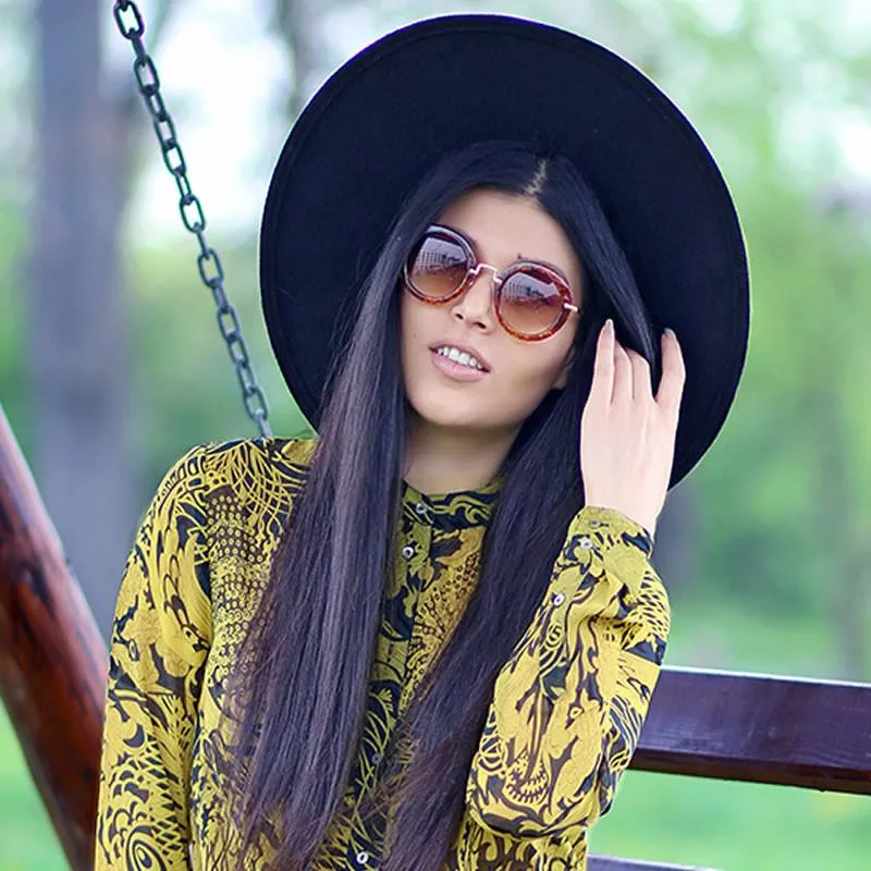 Designer Fashion Round Circle Womens Sunglasses 8772