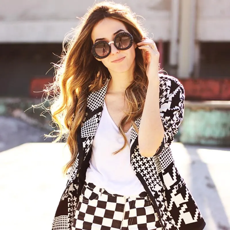 Designer Fashion Round Circle Womens Sunglasses 8772