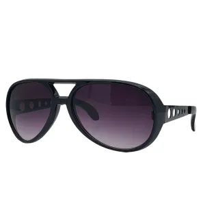Elvis Style Aviator Sunglasses in Black