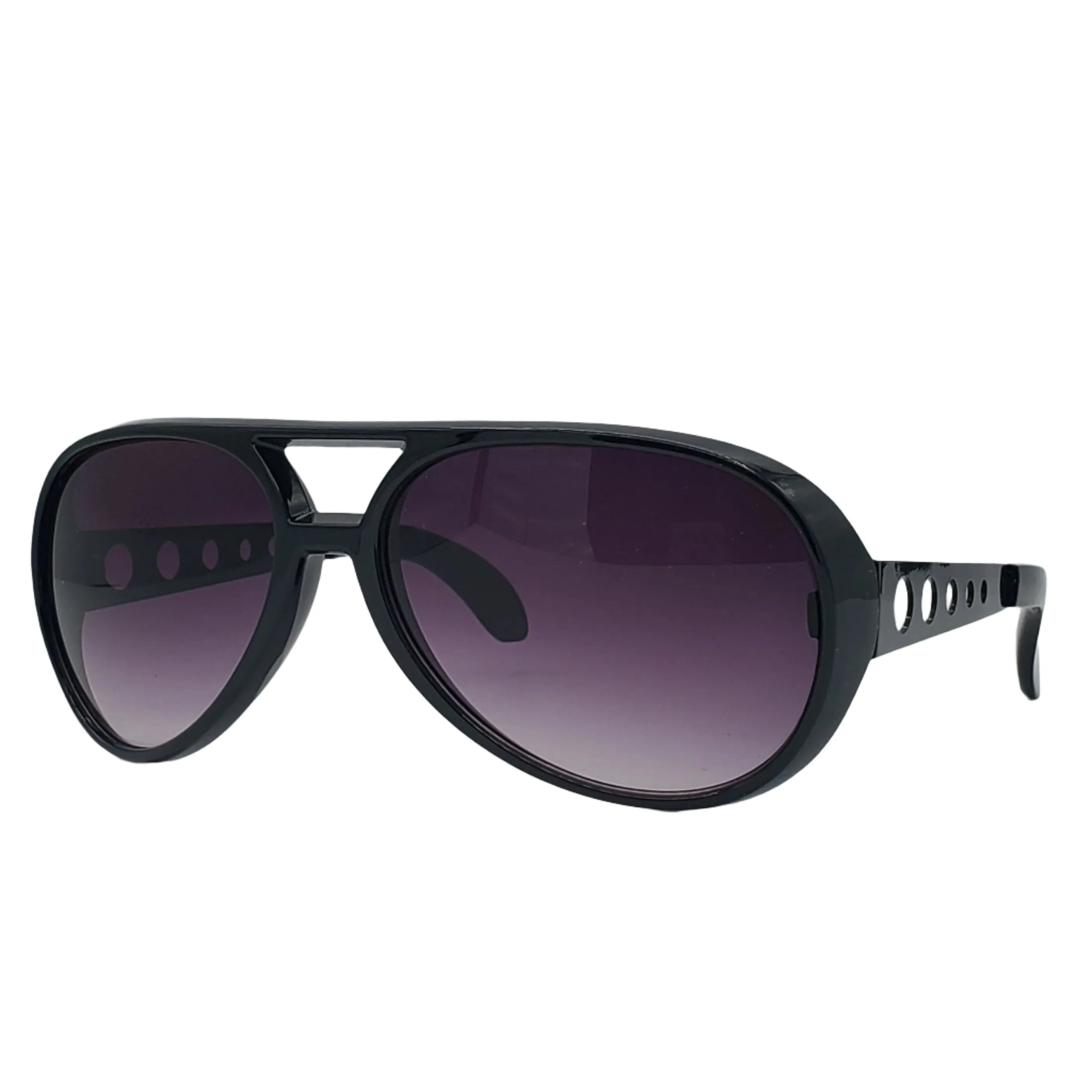 Elvis Style Aviator Sunglasses in Black