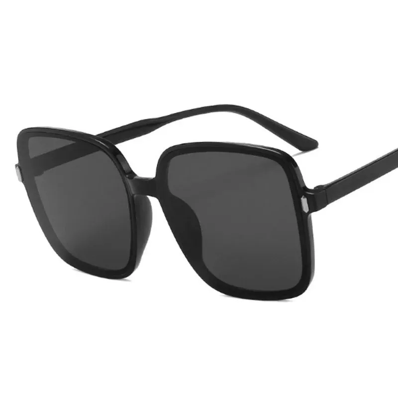 Fashion Designer Square Sunglasses Woman Retro Vintage Gradient