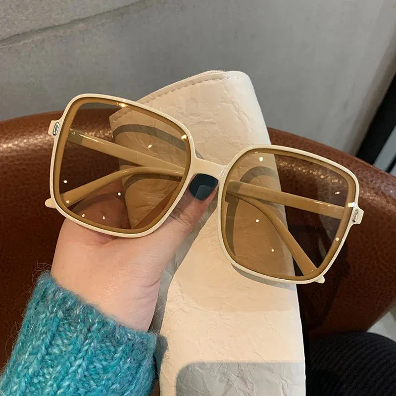 Fashion Designer Square Sunglasses Woman Retro Vintage Gradient