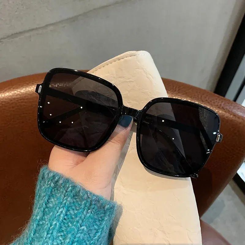 Fashion Designer Square Sunglasses Woman Retro Vintage Gradient