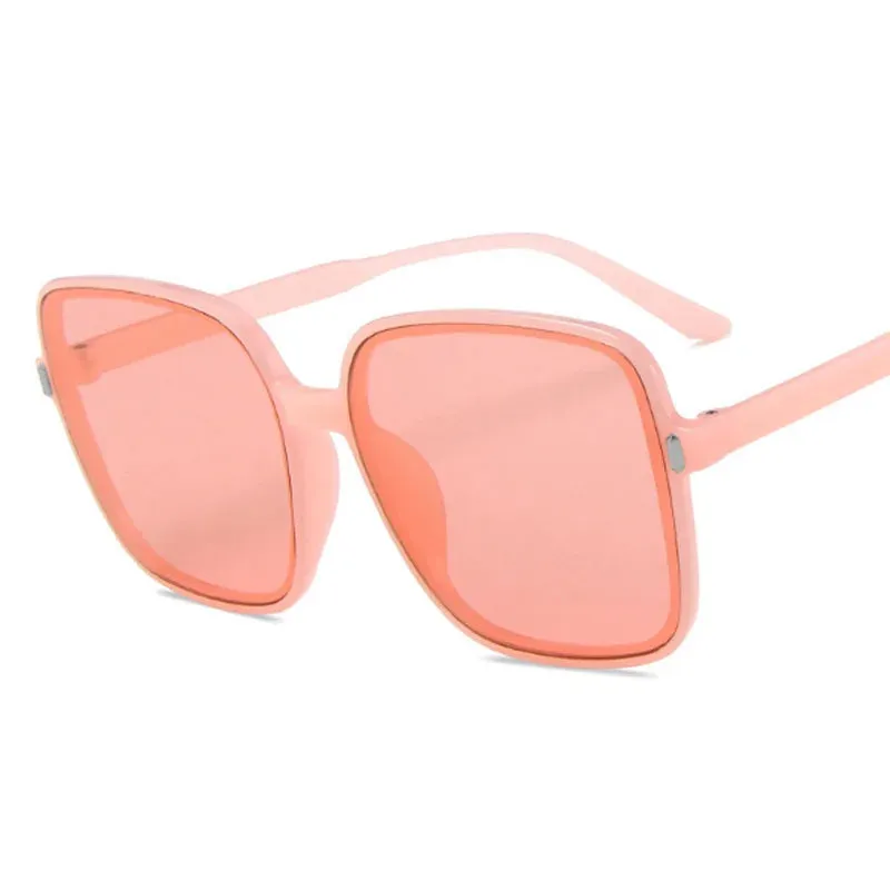 Fashion Designer Square Sunglasses Woman Retro Vintage Gradient
