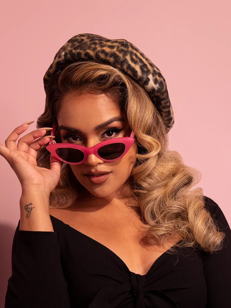Fashion Doll Cat Eye Sunglasses in Pink - Vixen by Micheline Pitt