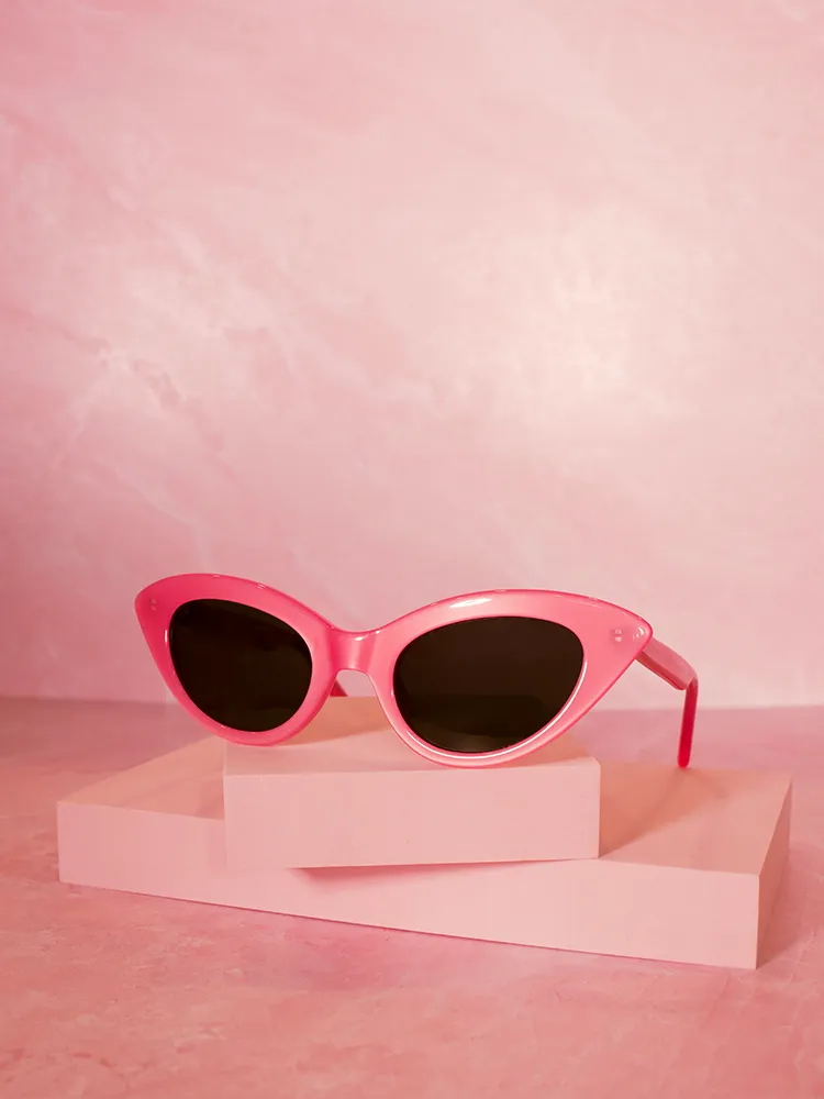 Fashion Doll Cat Eye Sunglasses in Pink - Vixen by Micheline Pitt