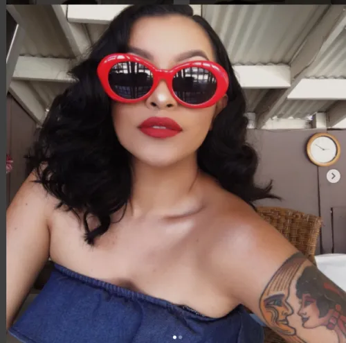 Fashionista White Round Oval Sunglasses
