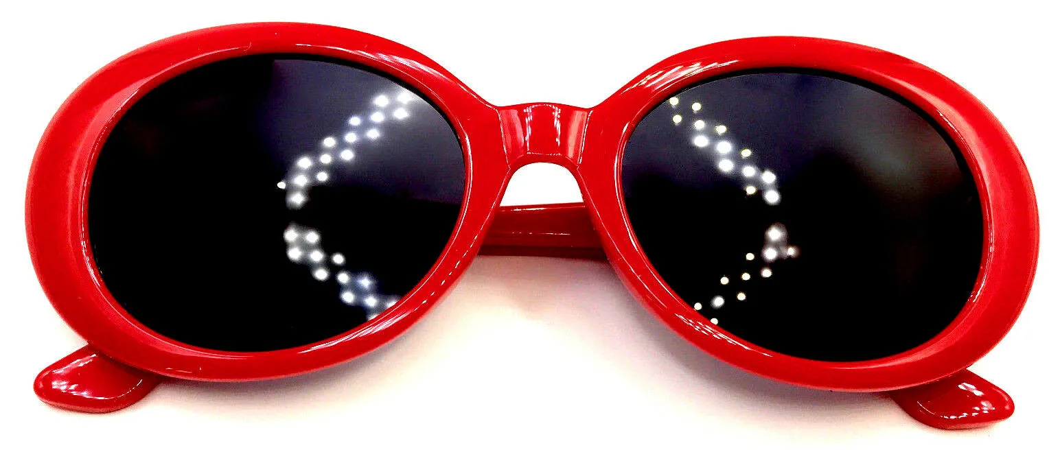 Fashionista White Round Oval Sunglasses