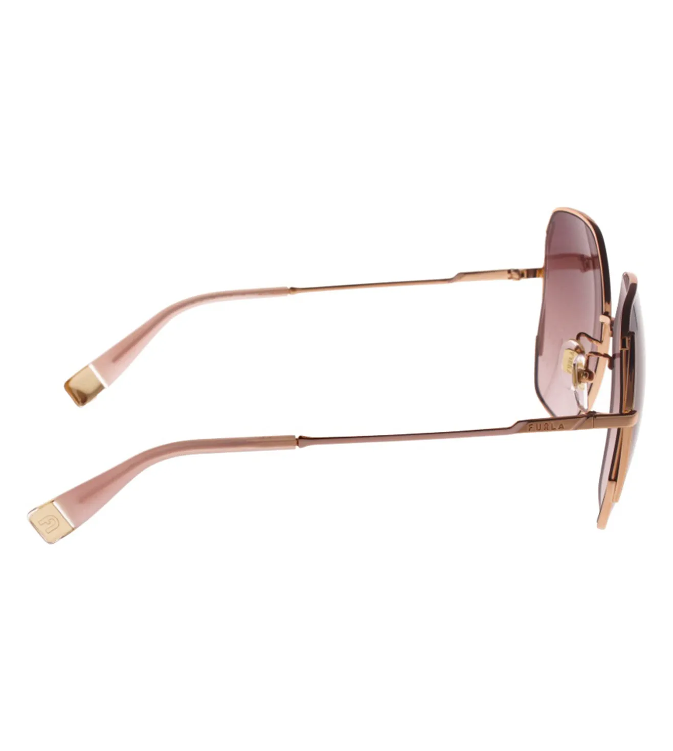 Furla Women's Gradient Grey Geometric Sunglasses
