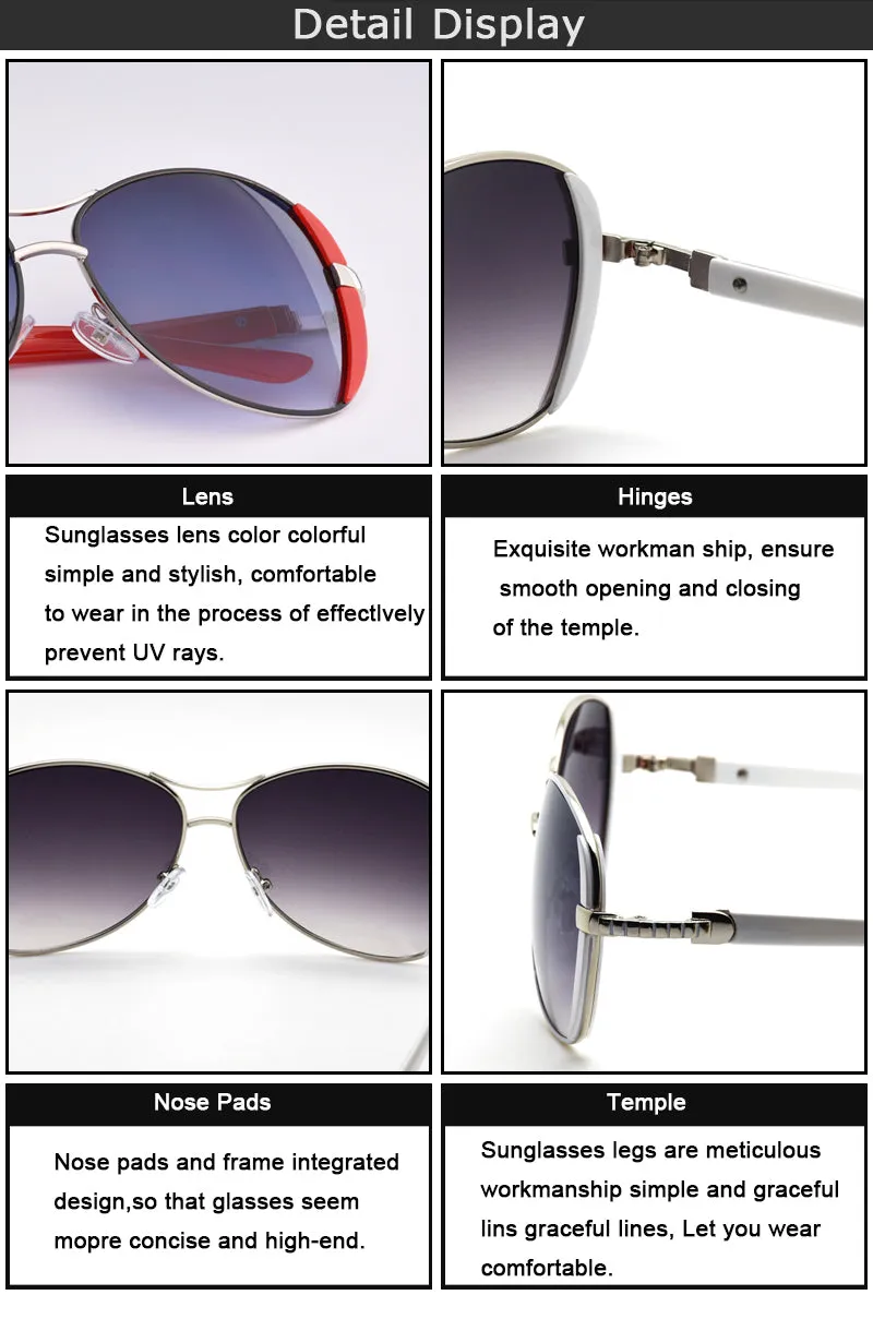 High Quality Women Sunglasses Vintage With Box