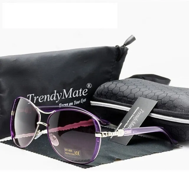 High Quality Women Sunglasses Vintage With Box