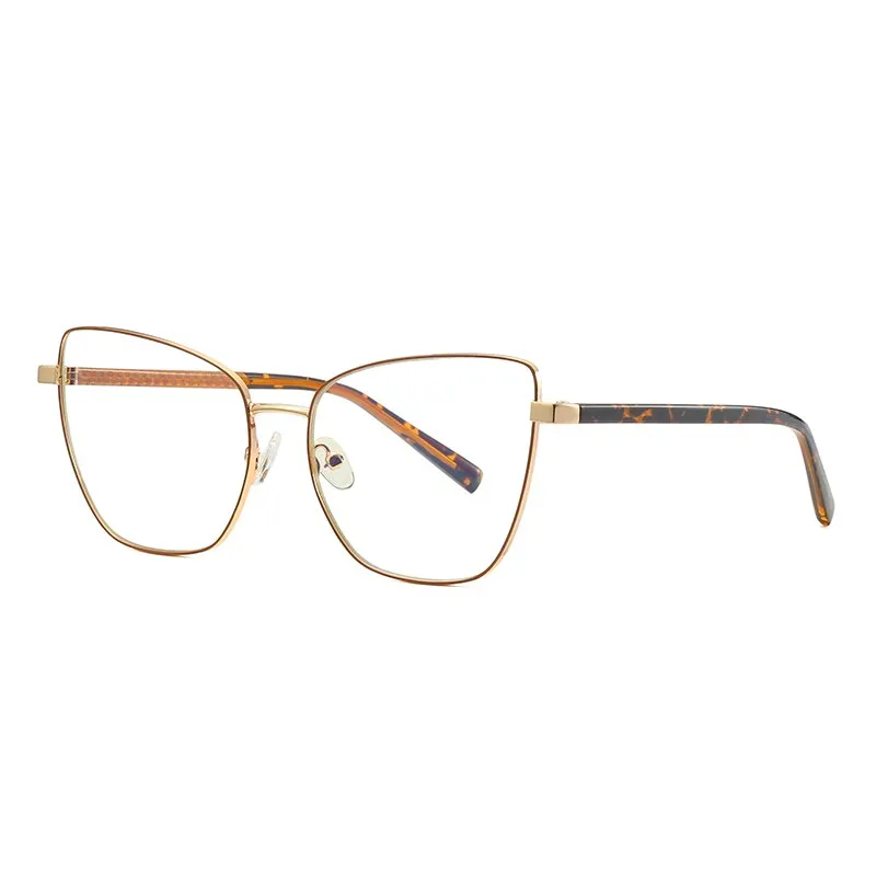 Hotochki Women's Full Rim Cat Eye Alloy Frame Eyeglasses 3003