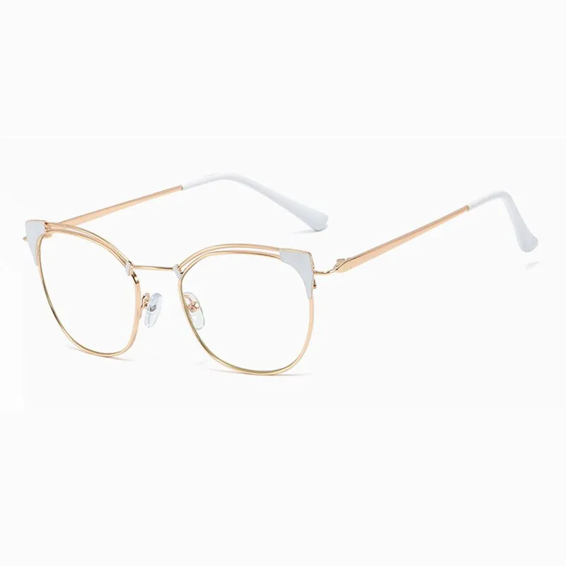 Hotony Unisex Full Rim Cat Eye Alloy Frame Eyeglasses L95537