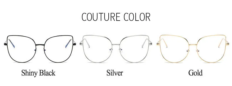 Hotony Women's Full Rim Alloy Cat Eye Frame Eyeglasses 3449