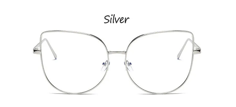 Hotony Women's Full Rim Alloy Cat Eye Frame Eyeglasses 3449