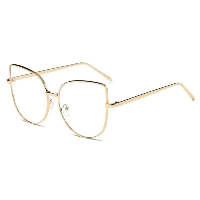 Hotony Women's Full Rim Alloy Cat Eye Frame Eyeglasses 3449
