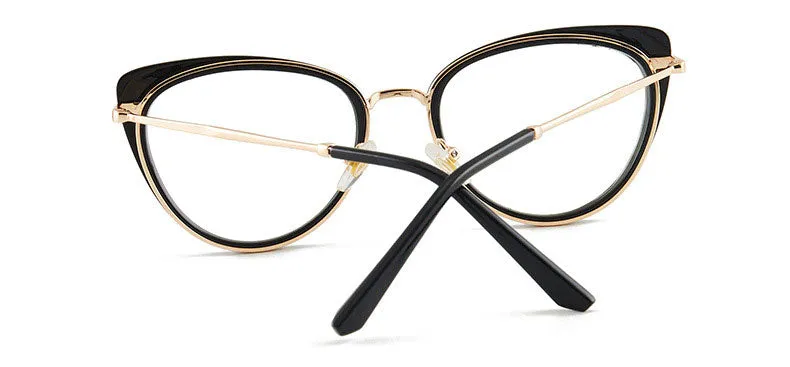 Hotony Women's Full Rim TR 90 Resin Cat Eye Frame Eyeglasses 7007