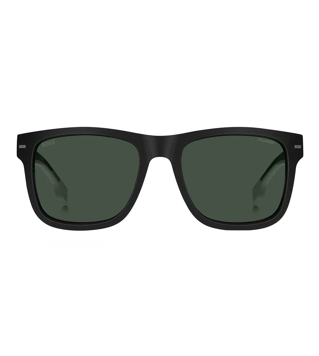 Hugo Boss Men's Green Polarized Square Sunglasses