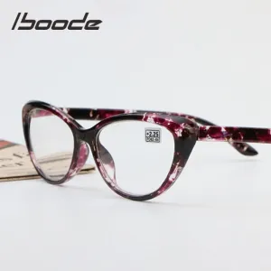 Iboode Women's Full Rim Cat Eye PC Plastic Reading Glasses F414