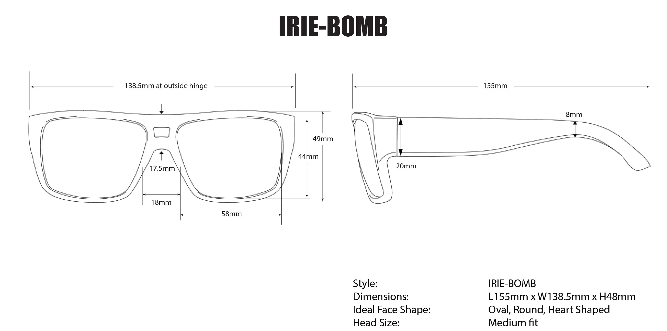 IRIE - Polarized Blue Mirror Crystal