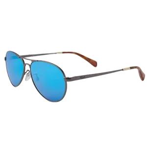 Kilgore Unisex Antique Gunmetal Frame Blue Mirror Lens Aviator Sunglasses - 10010592