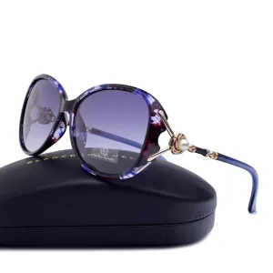 Luxury Quality Polarized Designer Pearl Sunglasses With Box
