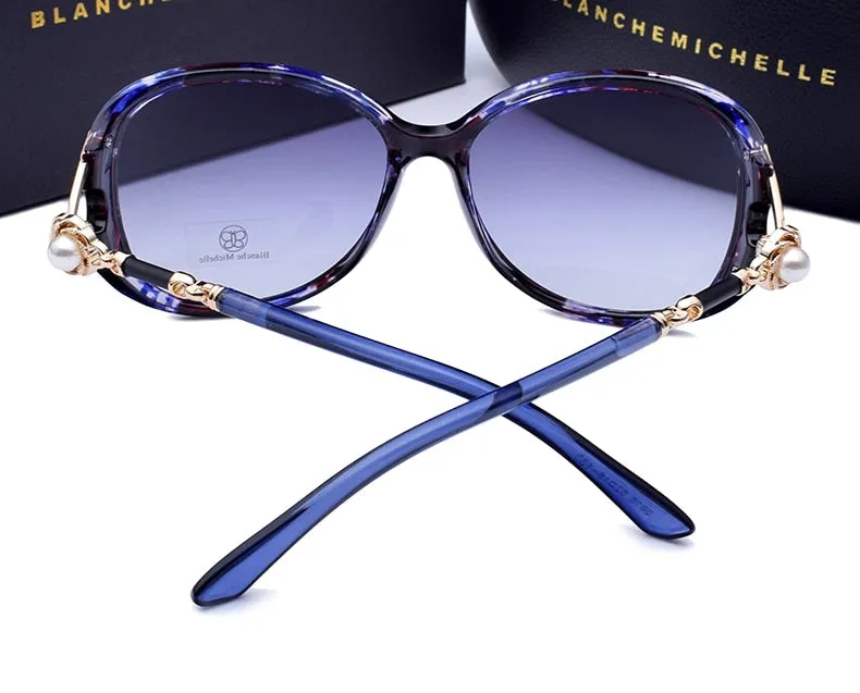 Luxury Quality Polarized Designer Pearl Sunglasses With Box